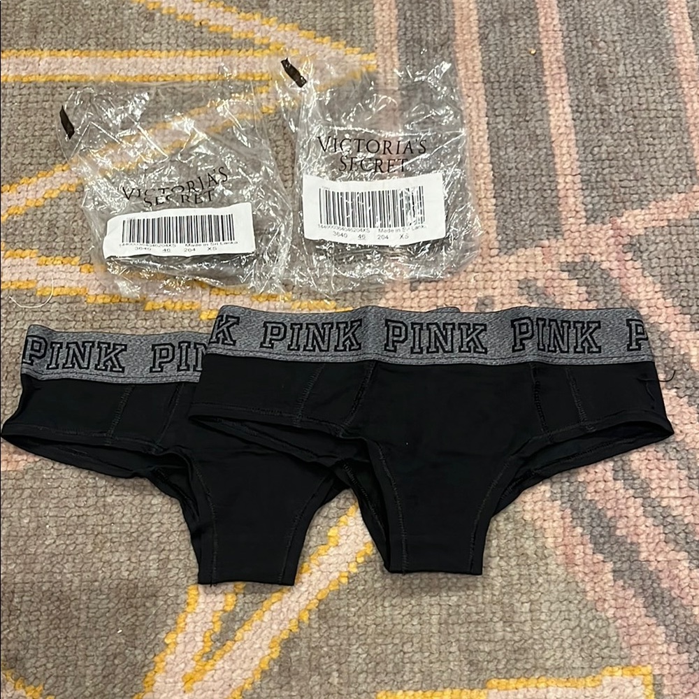 Victoria's Secret Black and Gray Hipster Panties - 2 pair